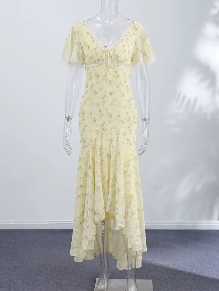 Nouvelle Robe Chic Femme Élégante et Sexy à Imprimé Poisson