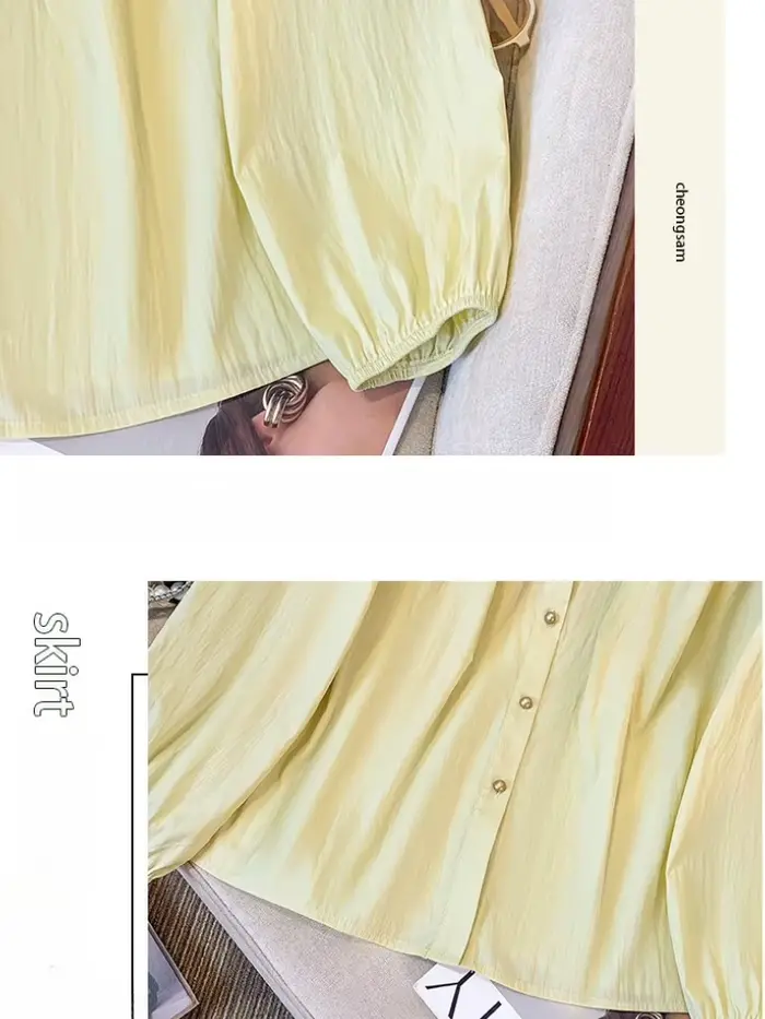 Nouveau chemisier en polyester grande taille col rond avec manches lanternes pour femmes grandes tailles automne-hiver 2026 occasions spéciales