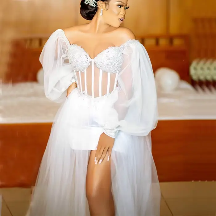 Robes de mariée blanches en Tulle