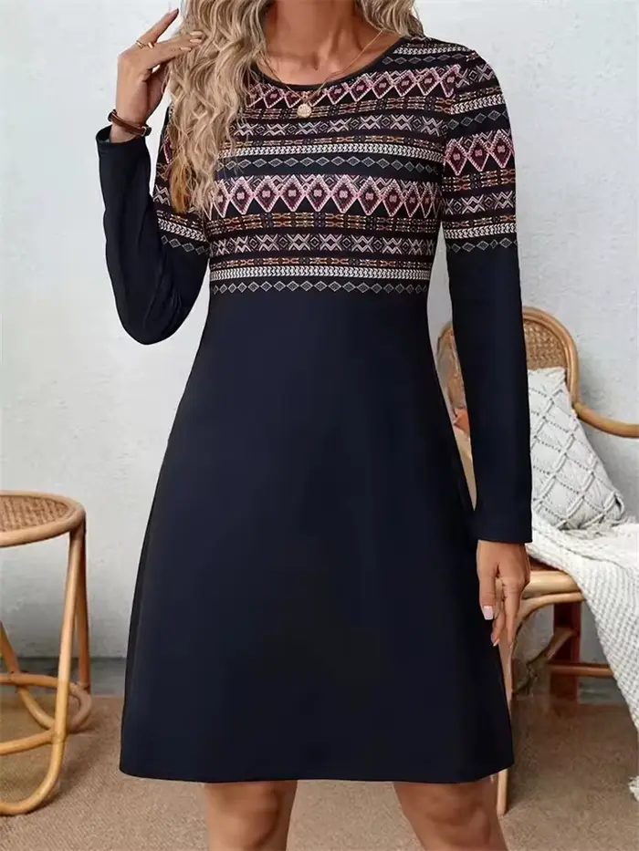 Robes imprimées à motifs de Style ethnique Tribal pour femmes