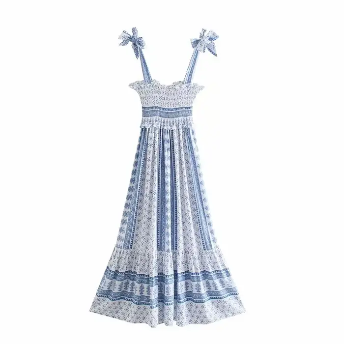 Robe de soirée décontractée plissée à dos ouvert pour femme