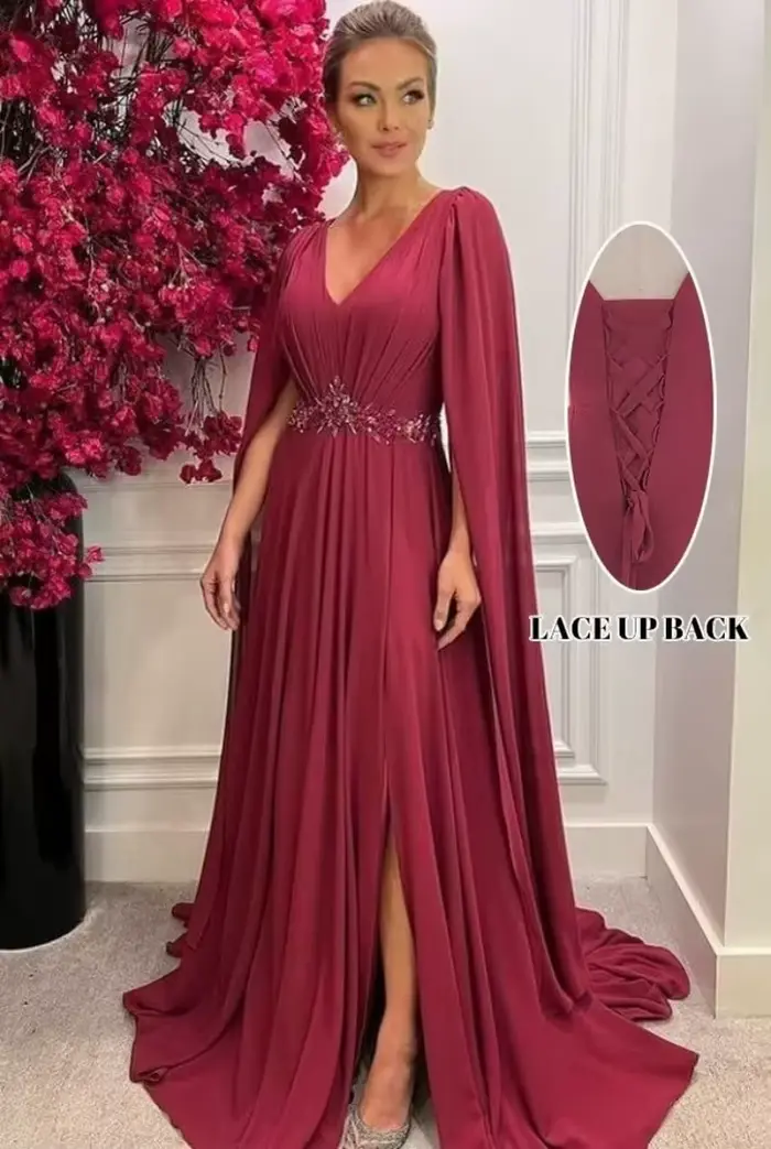 Robes mère de la mariée à manches longues pour mariage