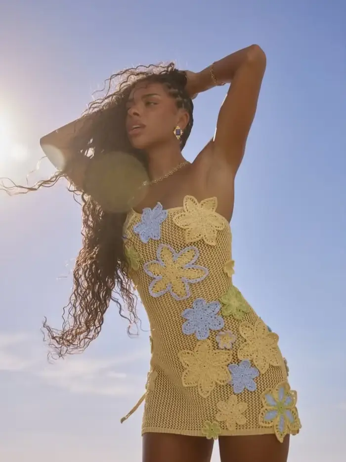 Haut corset 3D et jupe fendue en polyester pour femmes, tenue de printemps été avec col diagonal et finition en dentelle pour occasions spéciales