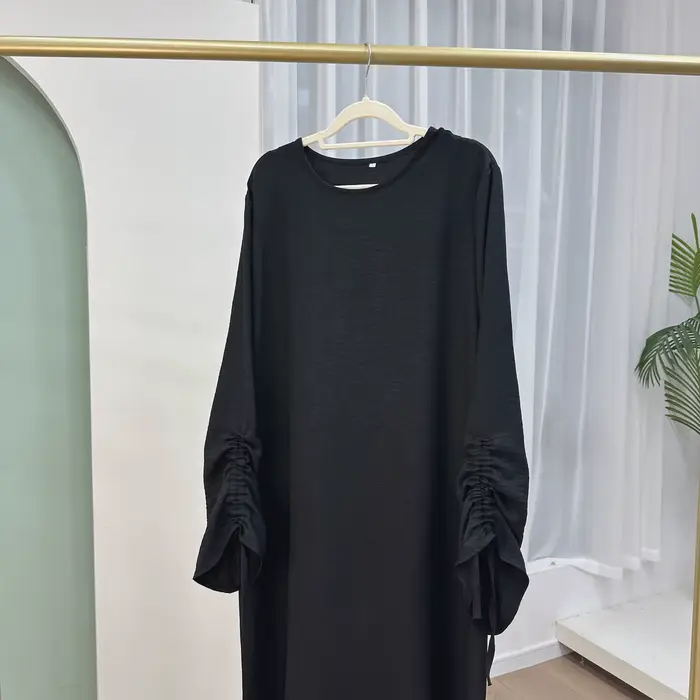 Abaya-Robe caftan noire pour femmes, tenue musulmane pour Ramadan, Niqab, tiens imar, Dubaï, Turquie