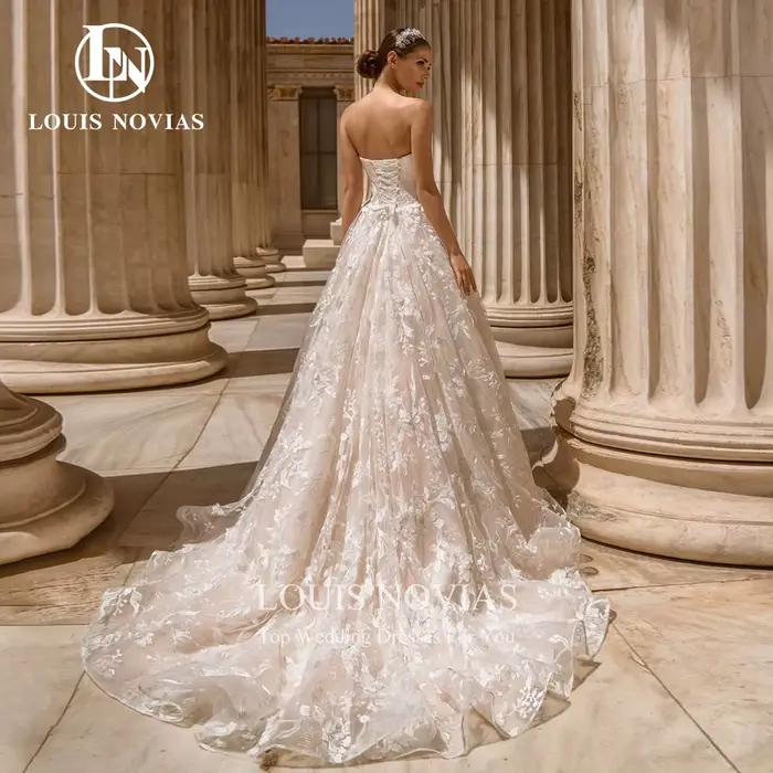 Modiis-Robe de mariée A-Line avec fleurs perlées