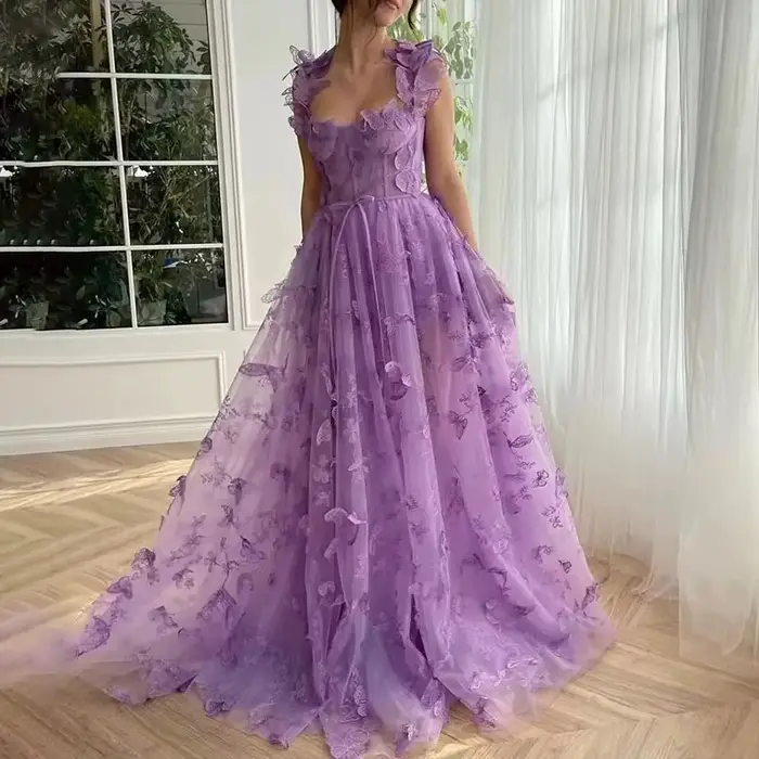 Robe sans manches en polyester avec dentelle pour femmes, silhouette fluide, col en V, disponible en plusieurs couleurs pour toutes les occasions estivales