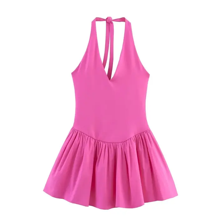 Robe sans manches en polyester BSAY col en V pour femmes style bureau chic vêtements de soirée occasions spéciales