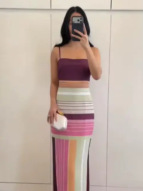 Robe bohème blocs de couleurs chic pour femmes été plage romantique tendance vintage décontractée style sexy