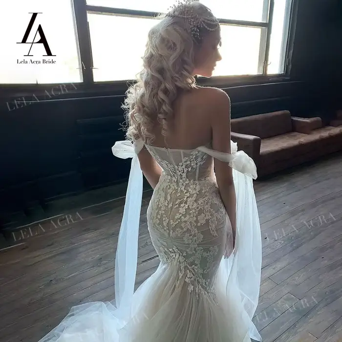 Luxe chérie robe de mariée 2026 glamour hors de l'épaule sirène princesse