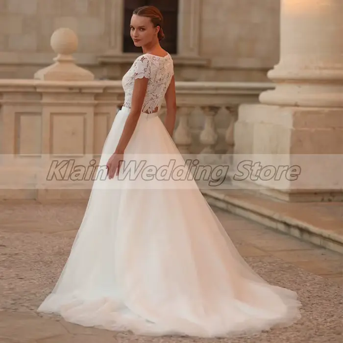 Weilinsha-Robe de Mariée Deux Pièces Personnalisée en Dentelle