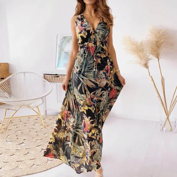 Robes longues bohème d'été pour femmes