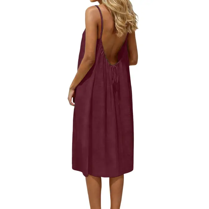 Robe à panneau en ULtressée pour femme, robe maxi, bretelles tressées, document solide, vacances, robe d'été de plage, élégante, hors initié