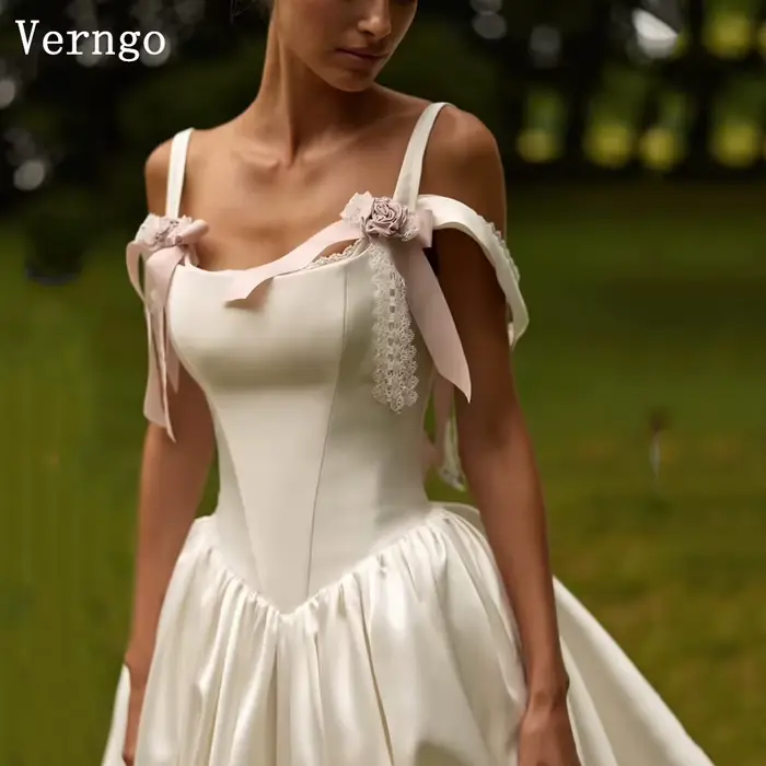 Robe de Mariée Élégante Verngo Princess Personnalisable avec Soutien-gorge Intégré pour Femmes enceintes Occasions Spéciales