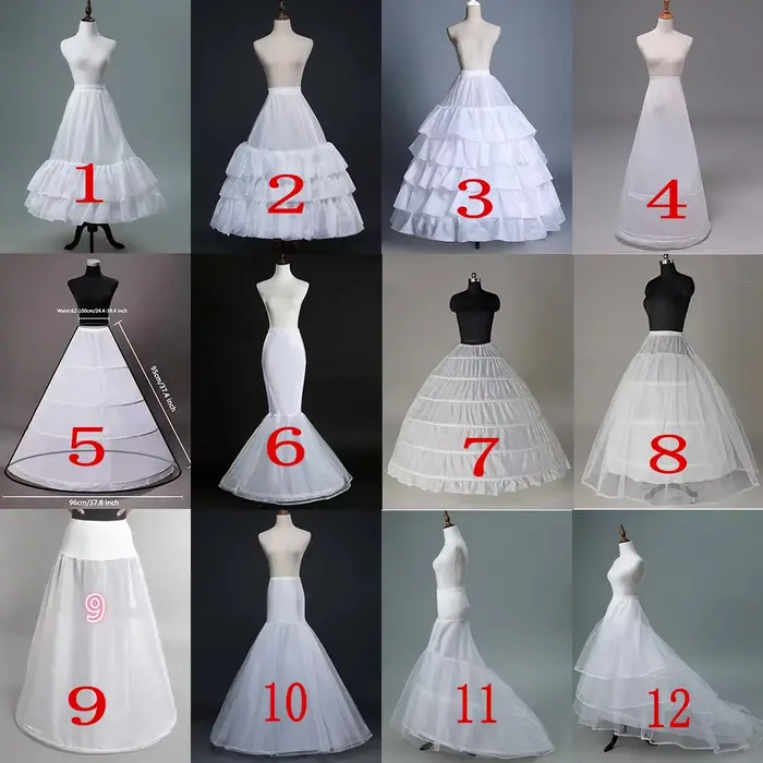 Jupon Crinoline, jupe cerceau, sous-jupe Vintage pour robe, plusieurs Styles pour mariage nuptial