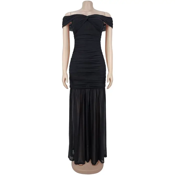 Robes pour Femme 2026 – Élégante Robe Longue de Soirée Sexy à Épaules Dénudées