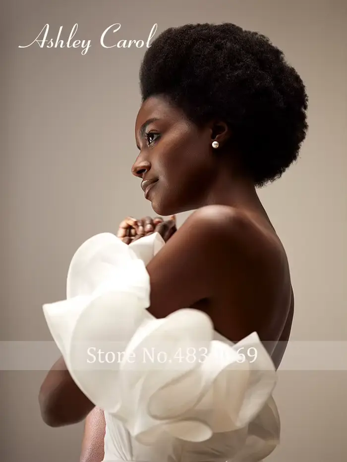 Ashley Carol-Robes de mariée sirène en satin pour femmes