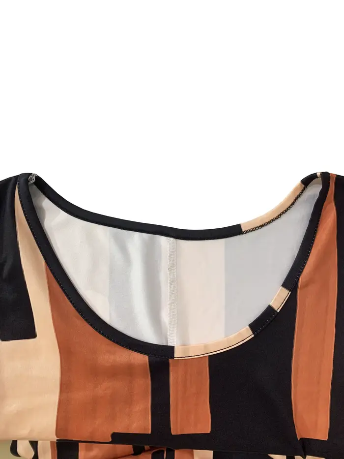 Robe sans manches à motif géométrique pour femmes