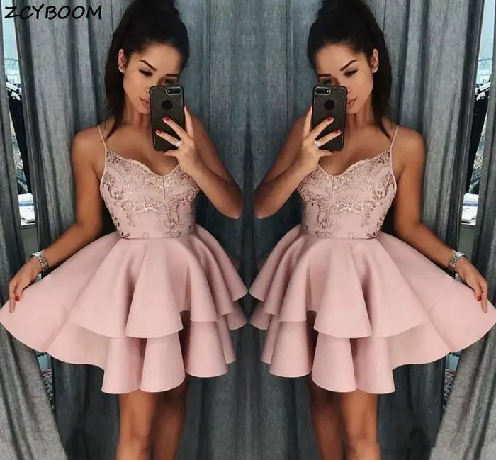 Robes de Cocktail Roses 2026 – Robes de Soirée Formelles pour Femmes, Robes de Bal sans Manches, App