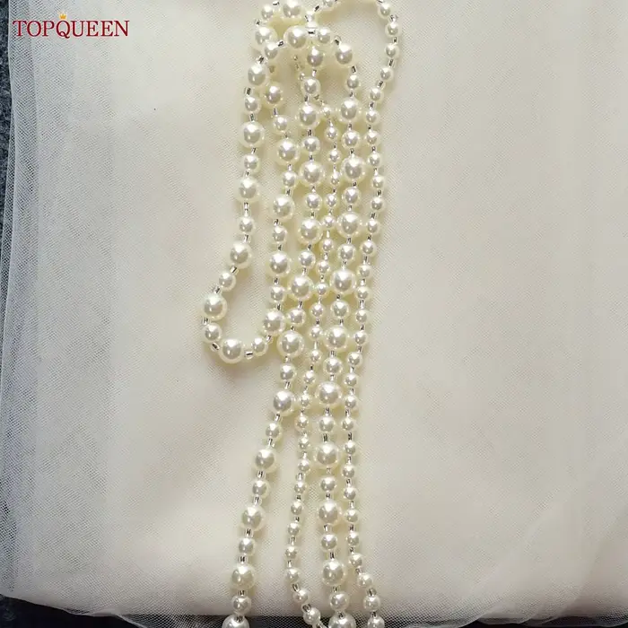 TOPCLS-Capes de Mariage Élégantes, Voile pour Patients, Châles à Long Traîne, Everak avec Perle Perl