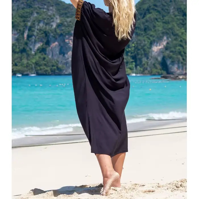 Robe de plage longue style bohème pour femme