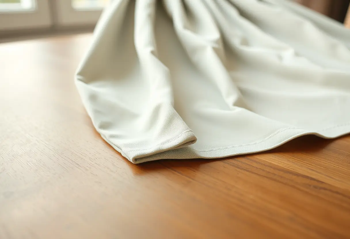 Surpiçage soigné d'une robe casual posée sur une table